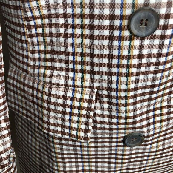 NEW Love Tree Plaid Versona Light Academia, Preppy Open Front Boyfriend Jkt Sz S - Picture 7 of 16